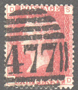 Great Britain Scott 33 Used Plate 147 - SD - Click Image to Close